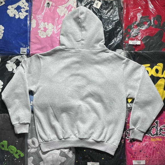 Sp5der OG Web Hoodie ‘Heather Gray’ - Picture 4 of 4